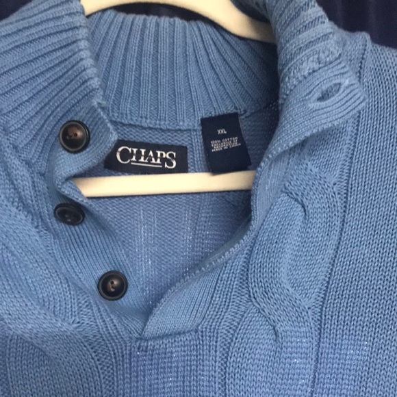 Men’s Chaps, button neck sweater - Picture 2 of 3